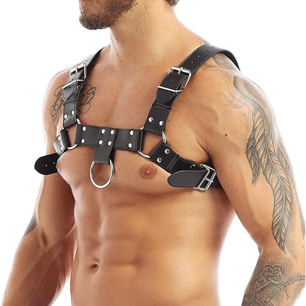 Zac's Alter Ego - Men's Chest & Shoulder Harnas - Zwart